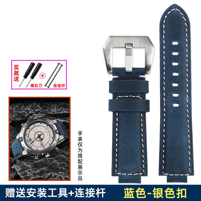 Натуральная кожа Ремешок для часов 24*16 мм Для timex Tide Серии T2n739 T2n720 T2n721 T45601 T2p141 Ремешок Аксессуары для мужских часов
