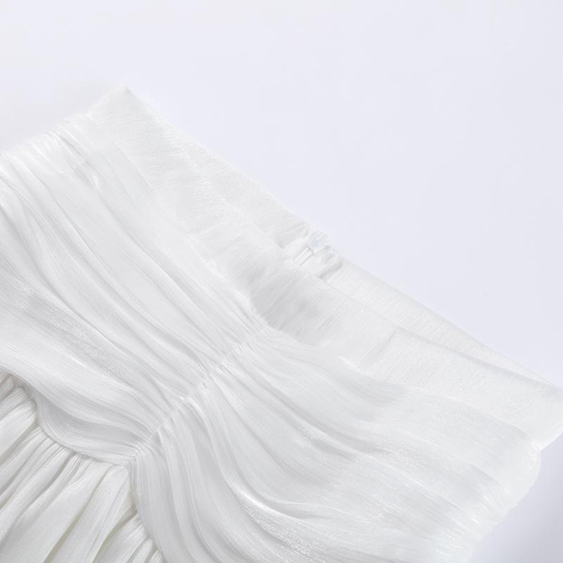 Шикарный бант-топ юбка костюмы женские шнуровка О-образный вырез рукав фонарь блузки высокая талия милая плиссированная юбка весна новый комплект из 2 предметов