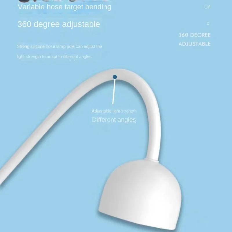 Мини светодиодная лампа для ногтей 24 Вт, сушилка для ногтей, маникюрный лак, клей, быстросохнущая УФ-лампа для ногтей, 360-градусная гибкая настольная лампа