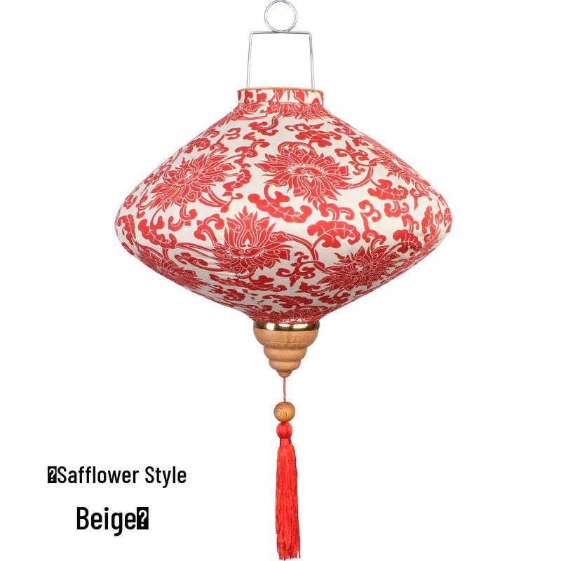 Антикварный узор Водонепроницаемый китайский фонарик для украшения открытого балкона