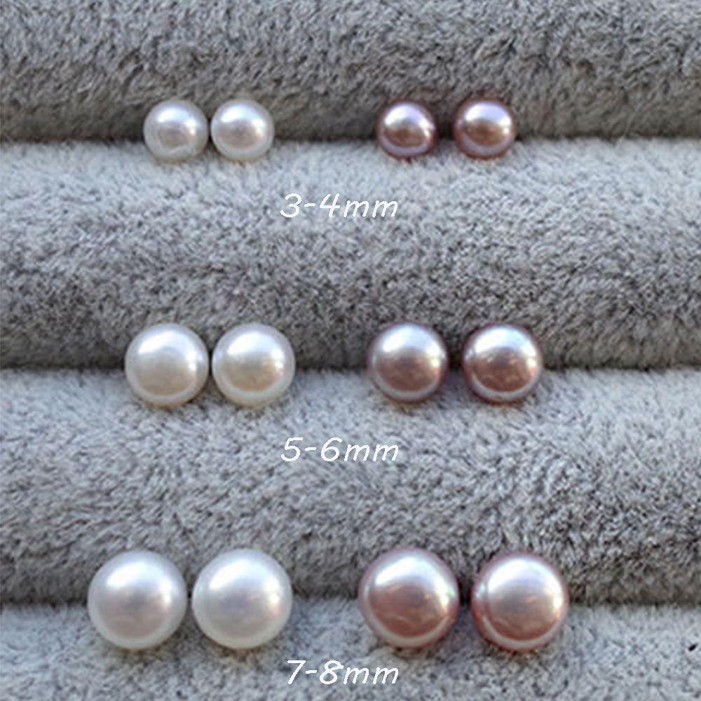 Solid Color Party Simple Women Jewelry Korean Earrings Fashion Design Pearl Stud Earrings