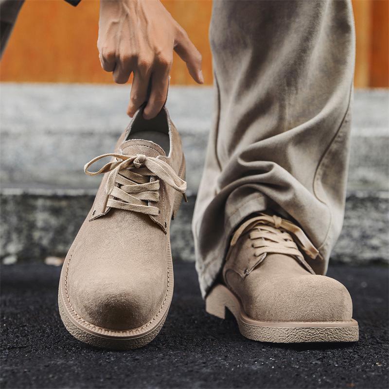 American Retro Derby Shoes Men's High Sense Mickey Big Head Shoes British Platform Leather Shoes Tide 14411-R