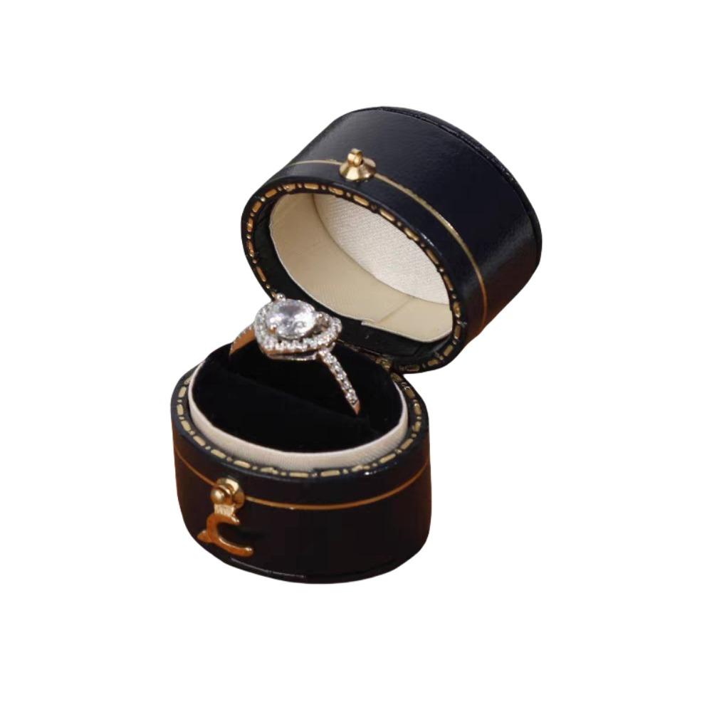Exquisite Engagement Ring Box Display Holder Jewelry Storage Box Small Ring Bearer Box  Unisex