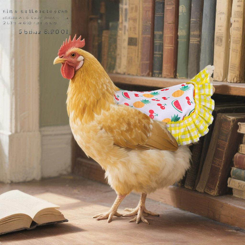 Fruit & Design Vest for Pet Chickens Elastic Lace Chest Back for Chickens Ducks