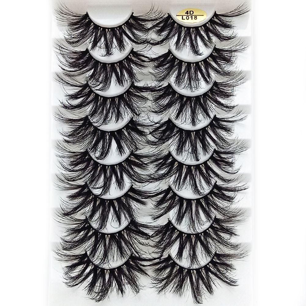 Effect Wispies Fluffy Full Volume Thick Eye Lash Extension False Eyelashes 25MM Lashes 4D Mink