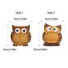Cartoon Owl Planter Resin Animal Vase Pen Container  Green Plants Potted