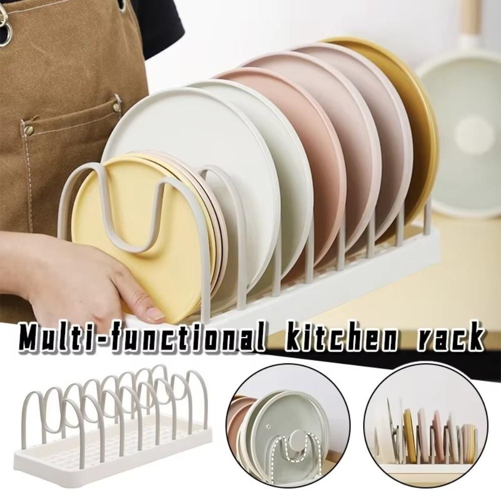 Plastic Dish Drain Rack Detachable Pot Lid Rack New Pot Lid Holder Household