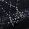 Hollow Choker Star Pendant Necklace Korean Korean Clavicle Chain Vintage Pentagram Necklace  Party