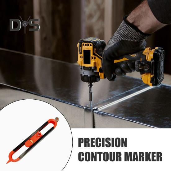 Точный контурный разметчик с карандашами, компактный, портативный, простой в использовании контурный измерительный инструмент с регулируемым фиксатором для деревообработки