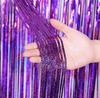 Лазерная фольга металлическая проволока лазерный дождь занавес свадебное украшение украшение на день рождения украшение фона реквизит композиция