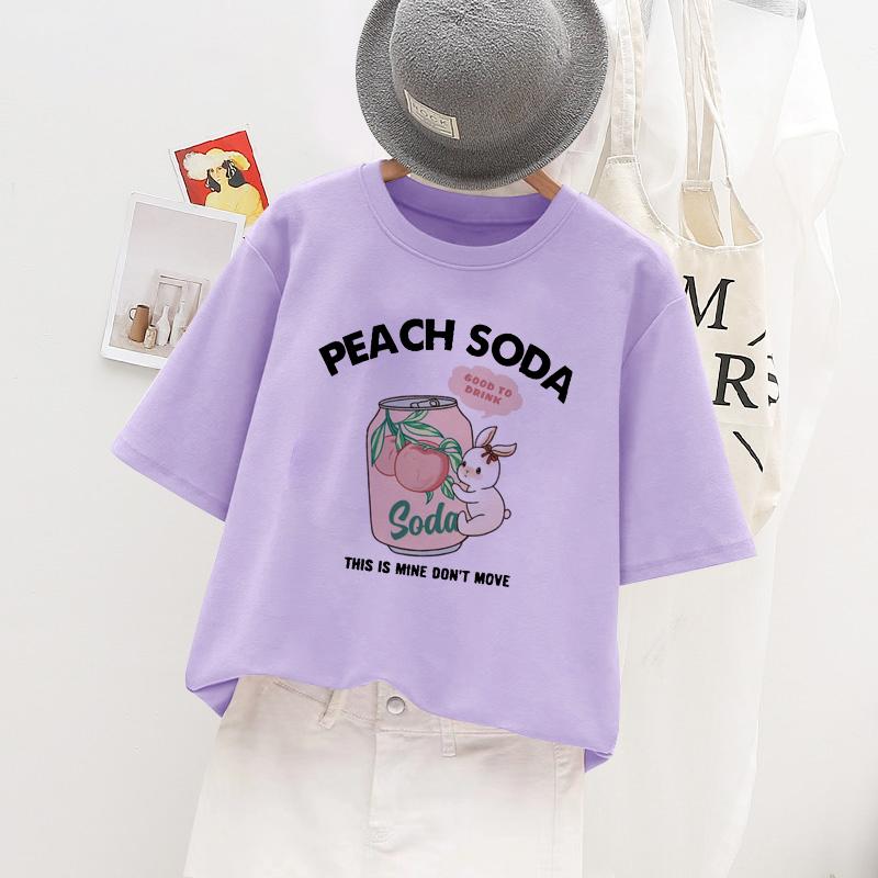 Kids Girl T Shirt Summer Baby Cold Drink Tops Toddler Tees Clothes Children Clothing Cartoon T-shirts Short Sleeve Casual Wear