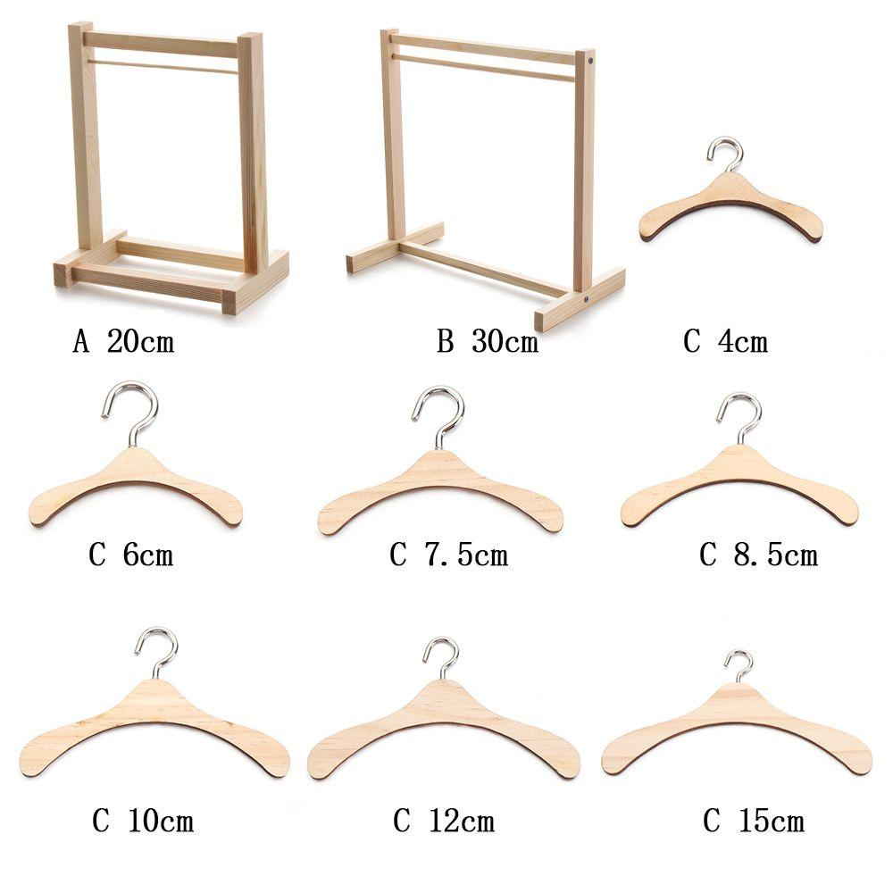4-30СМ Кукольная Деревянная Вешалка для Одежды Органайзер для Одежды Вешалки для Кукол Сумка Одежда Шарф Держатель Аксессуары для Мягких Игрушек