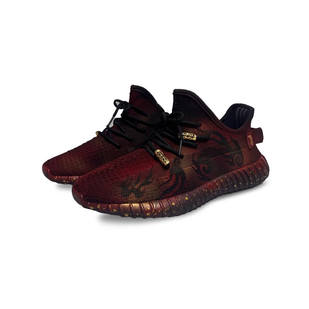 adidas Оригинальные Yeezy Boost 350 V2 Низкие Повседневные Кроссовки Унисекс Черно-Красные HQ4540(team470-)