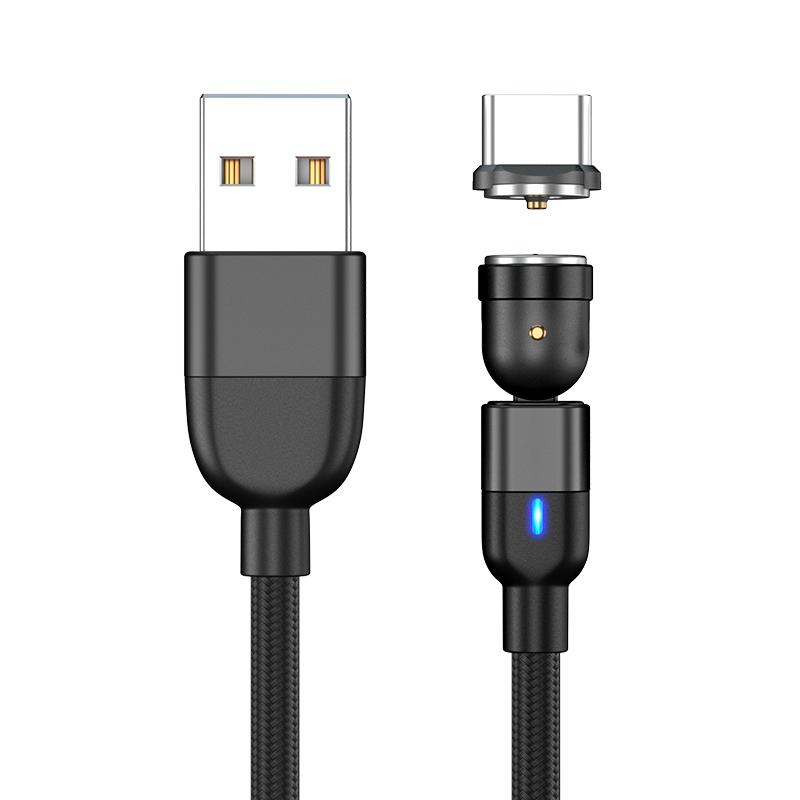 1 м 2 м 3 м Магнитный зарядный кабель Micro USB Type C телефонный зарядный кабель для Samsung Xiaomi USB шнур провод 540 градусов вращающийся
