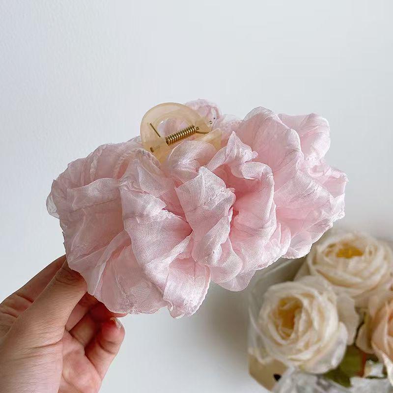 Заколка-бант для высококлассной женской прически «Облако-пузырь» – Большой аксессуар-зажим типа «акула»