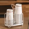 Disposable Cup Holder Paper Cup Dispenser Iron Art Durable Cup Storage Rack for Countertops Kitchen Coffee Stations Multifunctional Cup Organizer