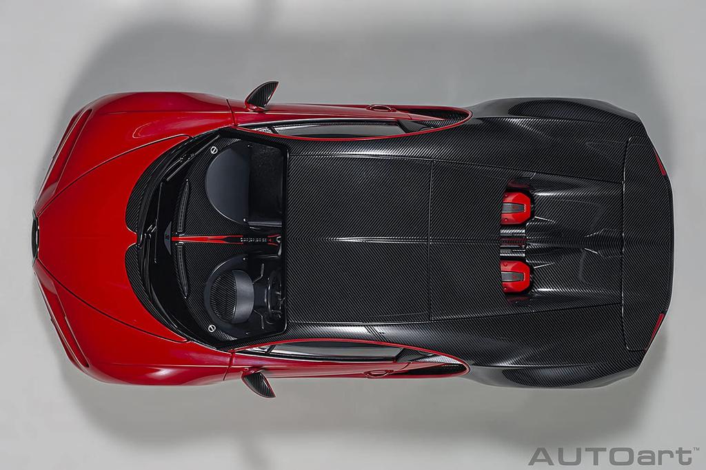 AUTOart Bugatti Chiron Sport 2019 Черный Готовый Продукт 70996 1/18 Красный/Углерод