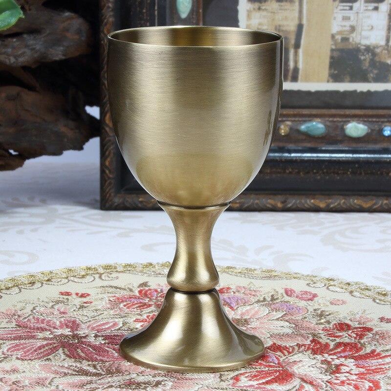 120ml Cute Metal Wine Cups Tea Cups Creative Promotional Gift High Quality Art Home Craft Vintage Style Home Decoration | Tea Cups (Brown)