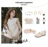 Hollow Mesh Breathable Single Shoe Rhinestone Soft Sole Mary Jane Shoes