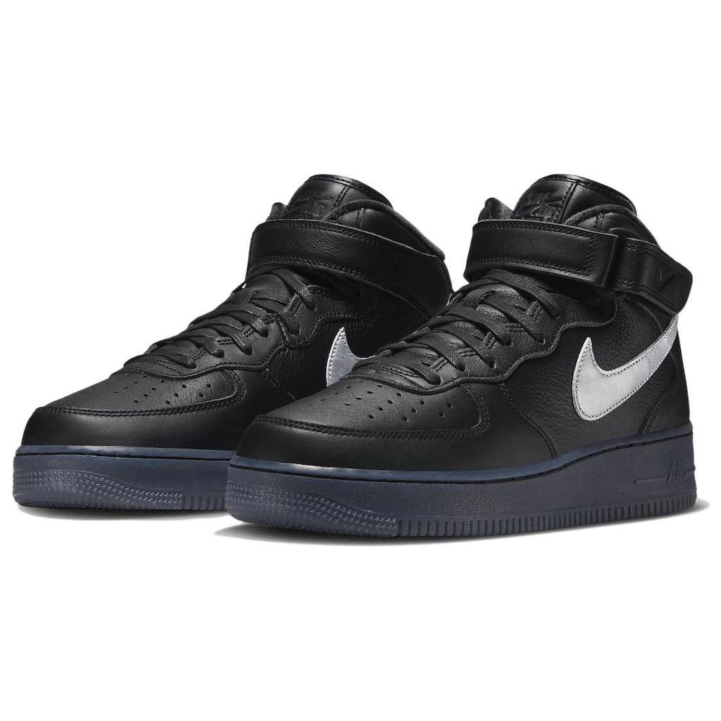 Nike Кроссовки унисекс Air Force 1 Mid Premium Black Metallic Silver Hyper-Pink Anthracite DX3061-001