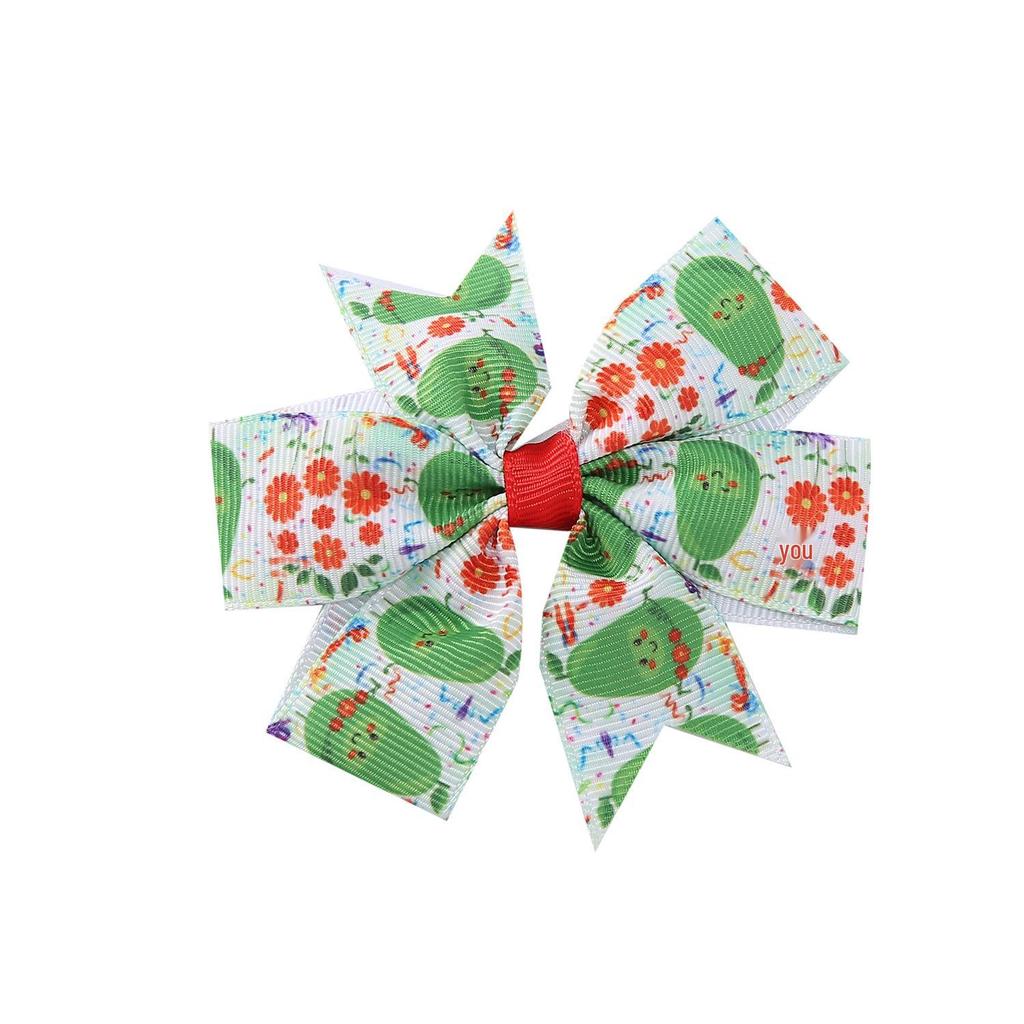 A313 Лента гросгрейн «Единорог» Заколка для волос с бантом «шесть ушей» для детей – Рождественская коллекция