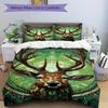 3pcs Deer Forest Soft Comfortable Bedding set, For Bedroom, Guest Room And Dorm, All - Season Use, High-Definition Printing129