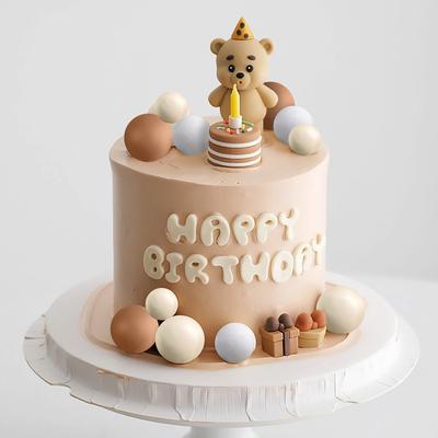 16 шт., шарики-медведи, украшения для торта, мини-медвежонок, подарочная коробка, украшения для торта, шарики-жемчужины, украшения для торта для детского дня рождения