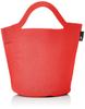 Сумка-корзина из переработанной пряжи Deli 0256 Красная [Rootote] Легкая, отдельно стоящая, в форме шляпы, Po-No Женская