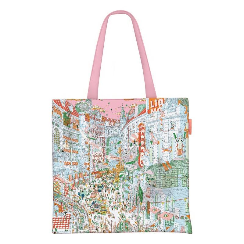 Spring new printed handbag women's oil painting series handbag shoulder bag tote bag fashion canvas bag