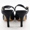 LOUIS VUITTON Heel pumps Monogram Strap sandals black canvas/leather Women Used