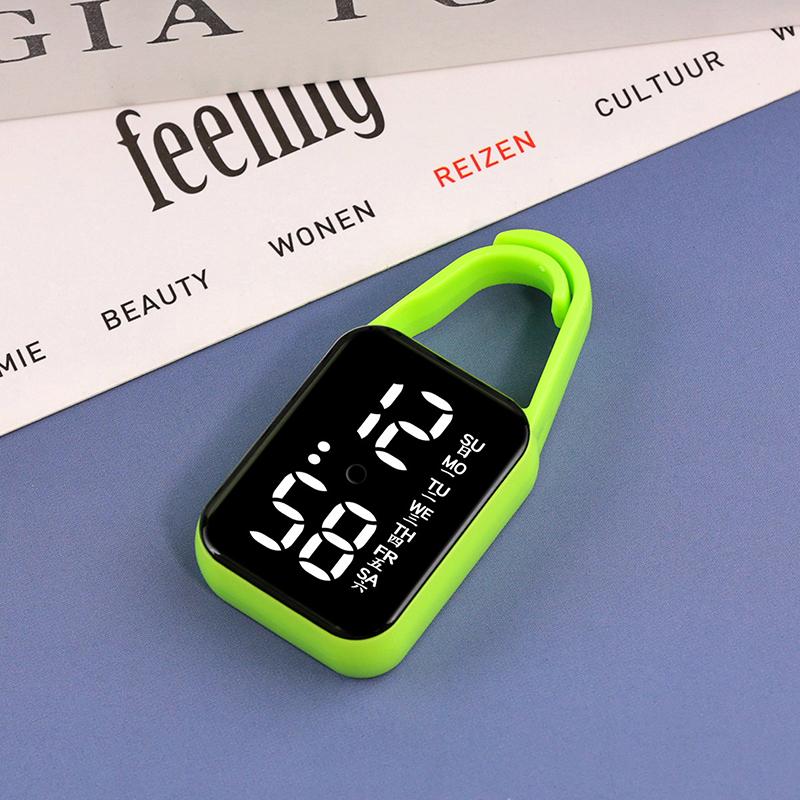 Светодиодные цифровые электронные часы-брелок со светящейся функцией, детские подарки, многофункциональные подвесные часы, карманные часы