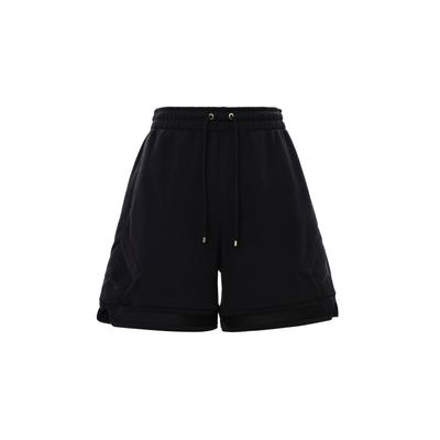 Спортивные повседневные шорты Flight Fleece Solid Color Drawstring Fleece, женские шорты черного цвета FN5419-010