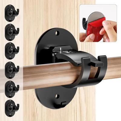 1/2 шт. Регулируемый зажим для карниза для штор, самоклеящийся зажим, крючок, держатель для карниза для штор, настенный кронштейн, настенный зажим без гвоздей