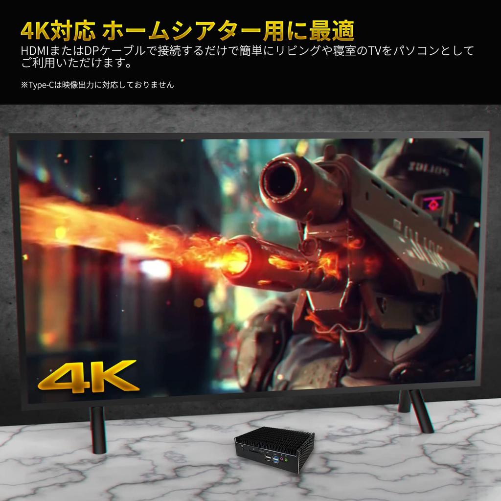 Skynew Fanless PC Мини-ПК Бесшумный 16 ГБ 512 ГБ 11 6E Bluetooth 10-го поколения 4K Тихий Прочный Энергосберегающий Пробуждение по PXE Загрузка RTC Автоматический запуск при