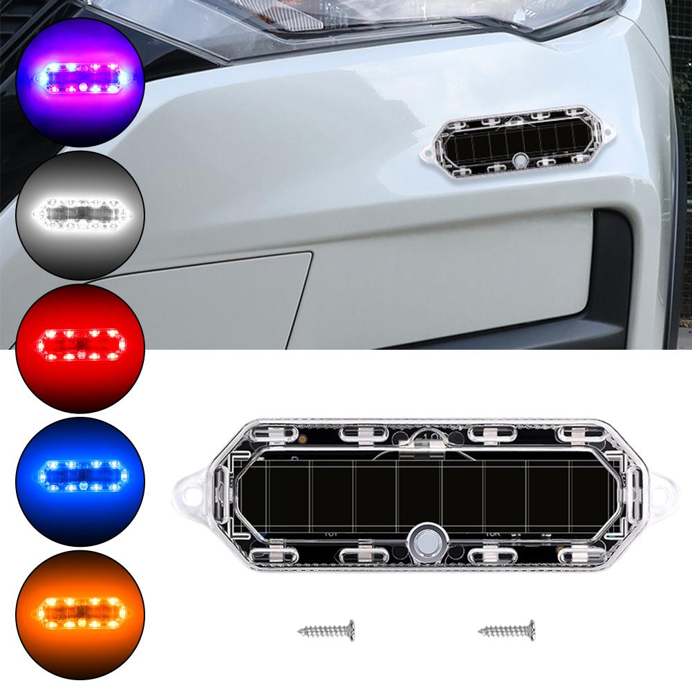 Светодиодные предупреждающие огни на солнечных батареях для ночной езды на мотоцикле и электромобиле, универсальные мигающие предупреждающие огни G3L7