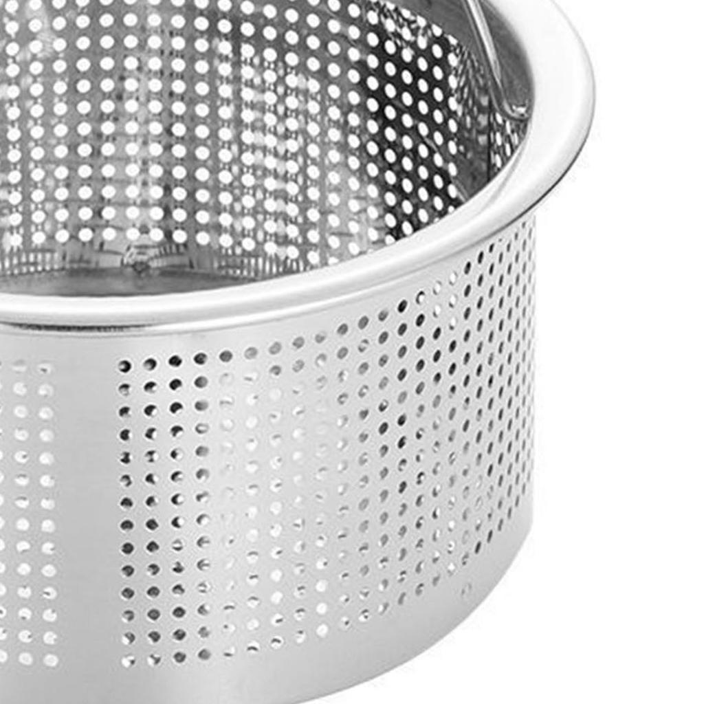 Kitchen Sink Strainer with Handle 304 Stainless Steel Sink Drain Deep Cup Basket Strainer 3in Outer Diameter