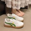 Цветовая гамма, шнуровка, белые туфли, осенняя новая мода, женская обувь, студенческая, универсальная, уличная обувь