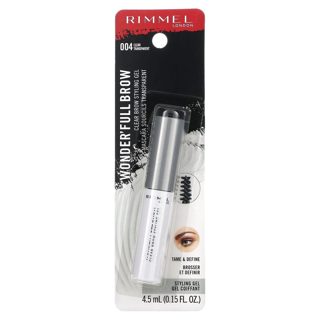 Wonderful Clear Brow Styling Gel Mascara, 004 Clear, 4.5 Ml (0.15 Fl Oz)