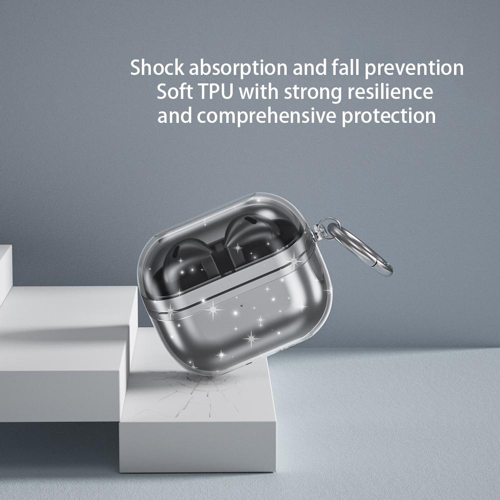 Прозрачный защитный чехол с брелоком для Samsung Galaxy Buds 3/3 Pro #AU