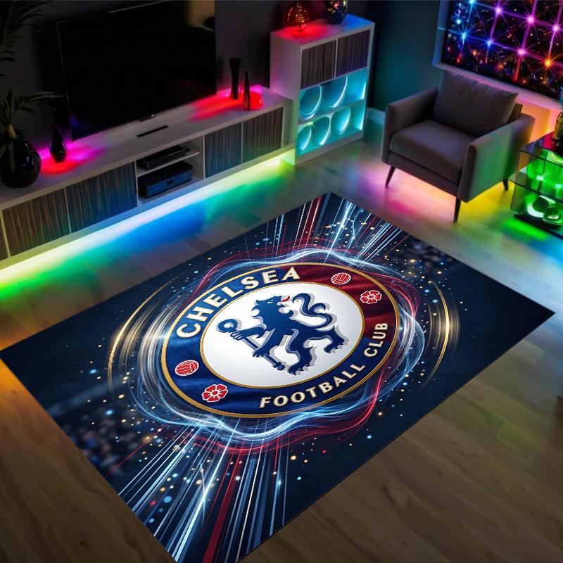 Дизайн Chelsea FC Хрустальный Велюровый Ковер Уютный Не?Нескользящий ковер с принтом для спальни, гостиной, прихожей