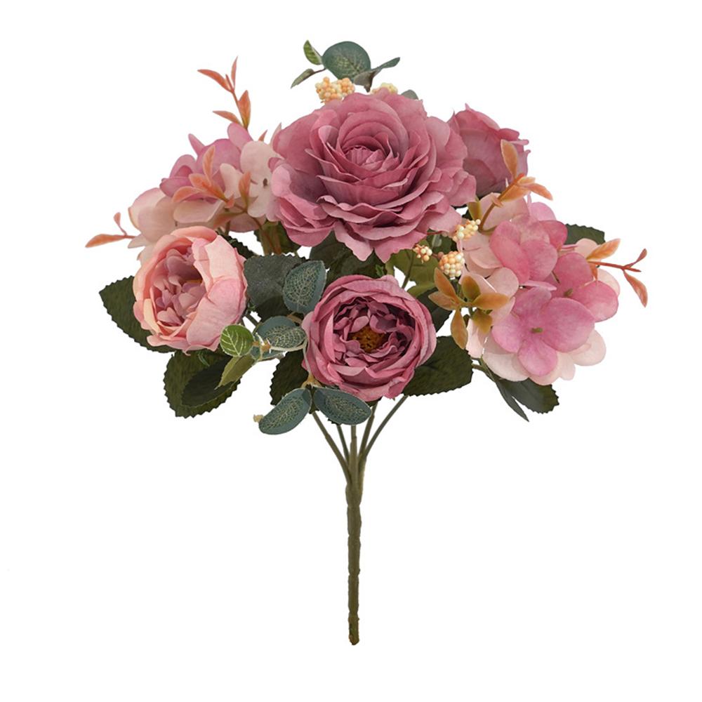 Silk Peony Artificial Flowers Fake Bouquet Wedding Party Decor
