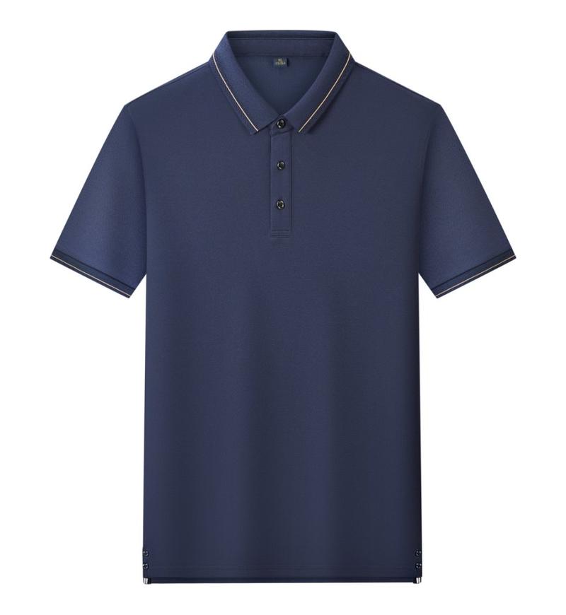 Женская и мужская однотонная футболка летняя с лацканами и короткими рукавами YG-2251/252