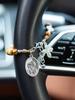 Подвесное украшение на автомобиль в религиозном стиле, Винтажный сплавной кулон с натуральными деревянными бусинами, Подвеска на руль автомобиля