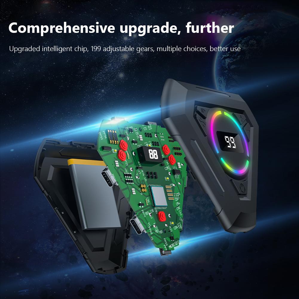 Физический кликер Устройство для щелчков пальцами с регулируемой скоростью, цифровым дисплеем и симулятором щелчков пальцами с подсветкой RGB для Android iOS