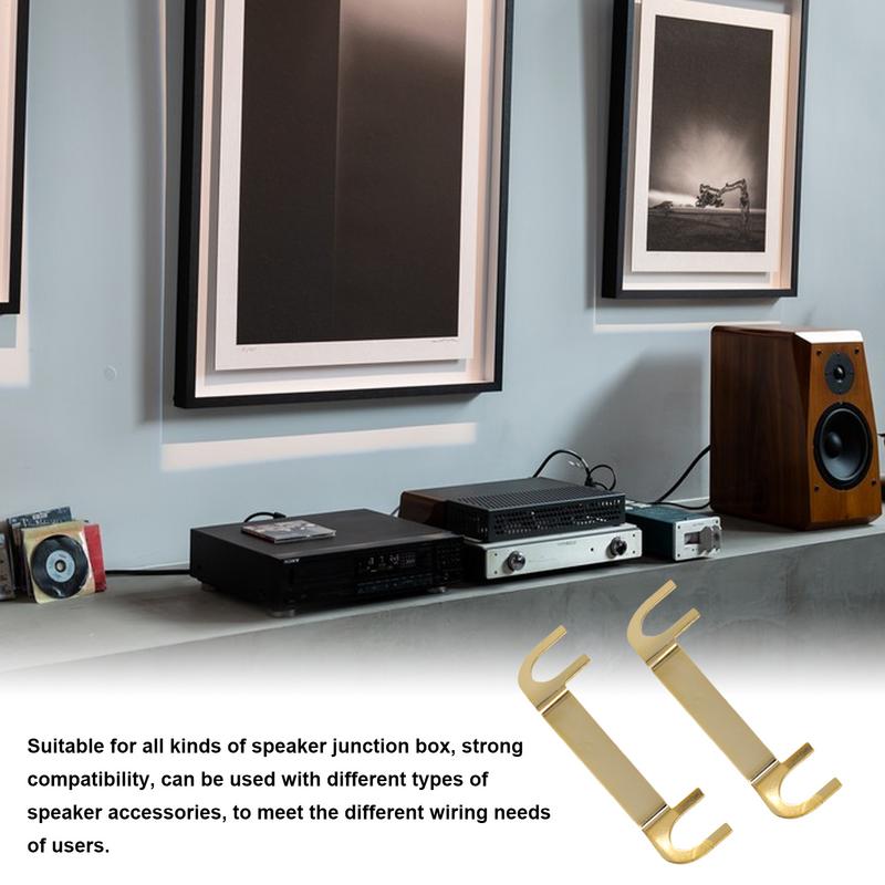 2 шт. Разъем для акустического провода Медный клеммный стакан Разъемы Золотой наконечник для акустических проводов Разъем для акустического провода Аксессуары для динамиков