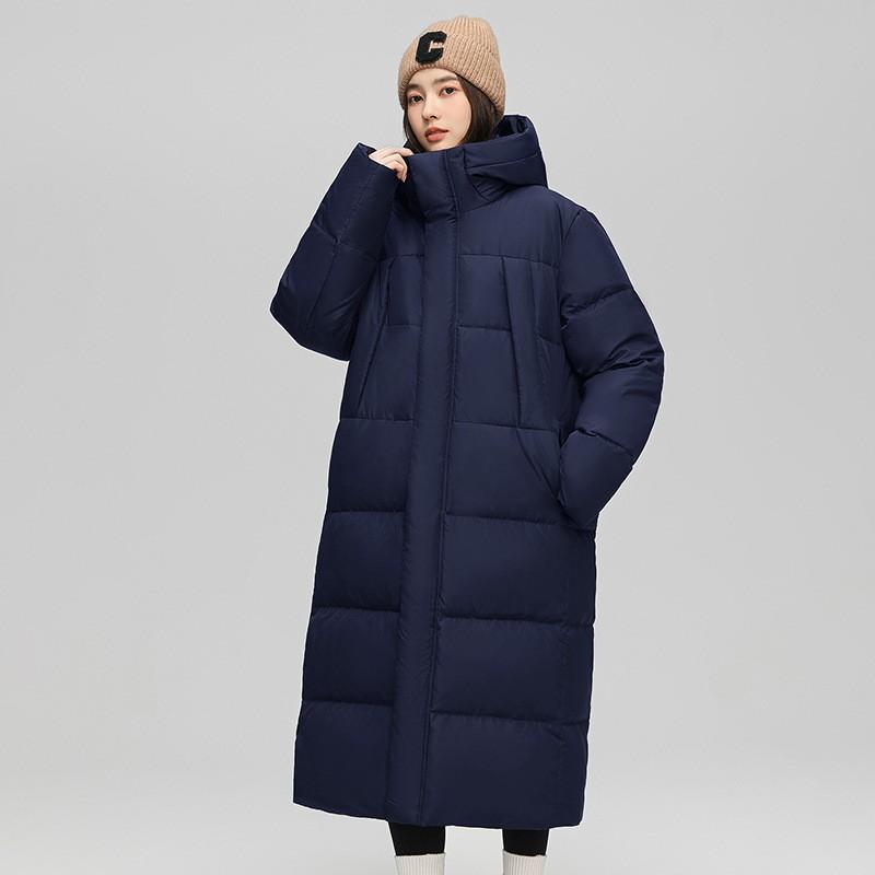 D Same Style 2026 Winter Mid-Length Down Jacket Windproof Warm Unisex Plus Size