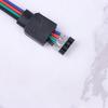 5Pcs 5050 Led Rgb Strip Light Connector 4 Pin Conductor Strip To Controller Jumper Solderless Clip On Pigtail Power Adapter