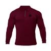 Muscleguys Осенняя мода рубашки поло с длинным рукавом мужские фитнес Slim Fit футболки на молнии бодибилдинг стрейч хлопок