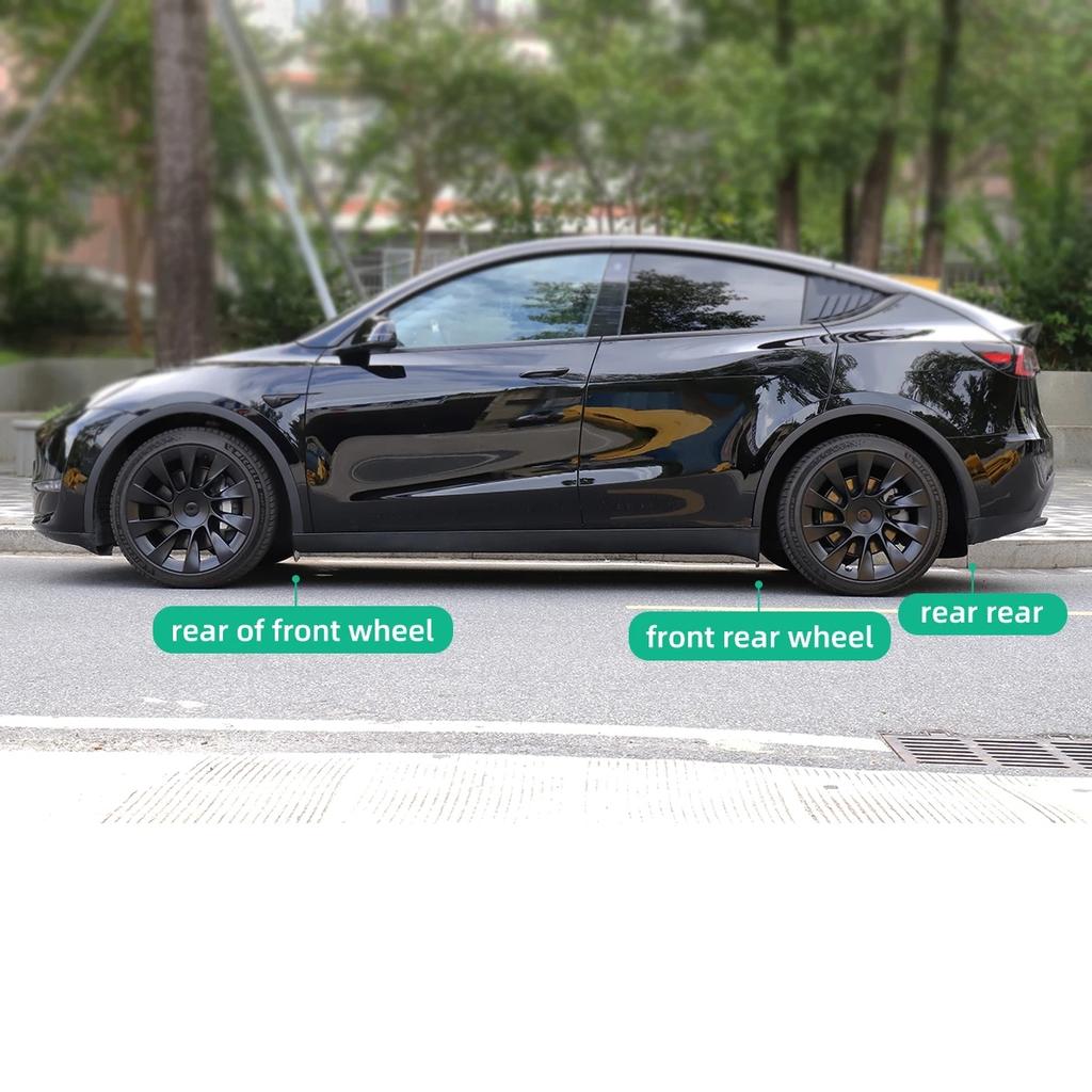 LUCKEASY For Tesla Model 3 Model Y -2023 Rear Wheel Mud Flaps Car Modification Accessories Splash Guards Mud Fenders
