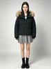 Big fur collar hooded down cotton clothes women's short winter ins wind waist thin warm jacket cotton-padded clothes
